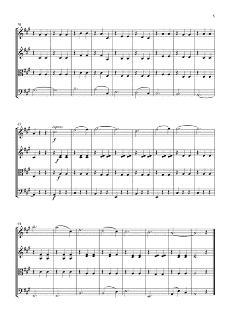 The Skater's Waltz - String Quartet String Quartet scores gallery preview page 5