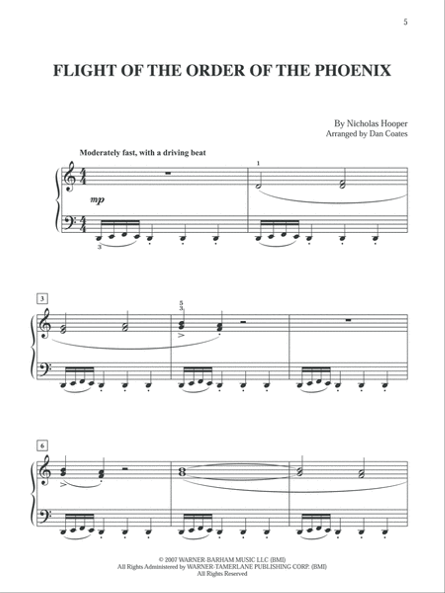 Selections from Harry Potter and The Order of the Phoenix Easy Piano scores gallery preview page 6