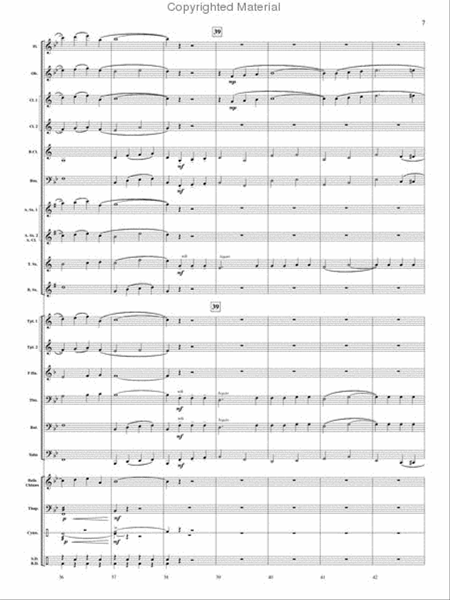 Swedish Hymn of Praise Concert Band scores gallery preview page 7