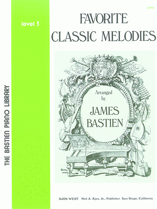 Book cover for Favorite Classic Melodies, Level 3