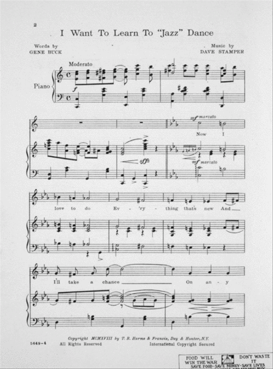 I Want to Lean to Jazz Dance Voice scores gallery preview page 2