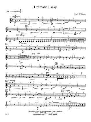 Dramatic Essay: 3rd Violin (Viola [TC])