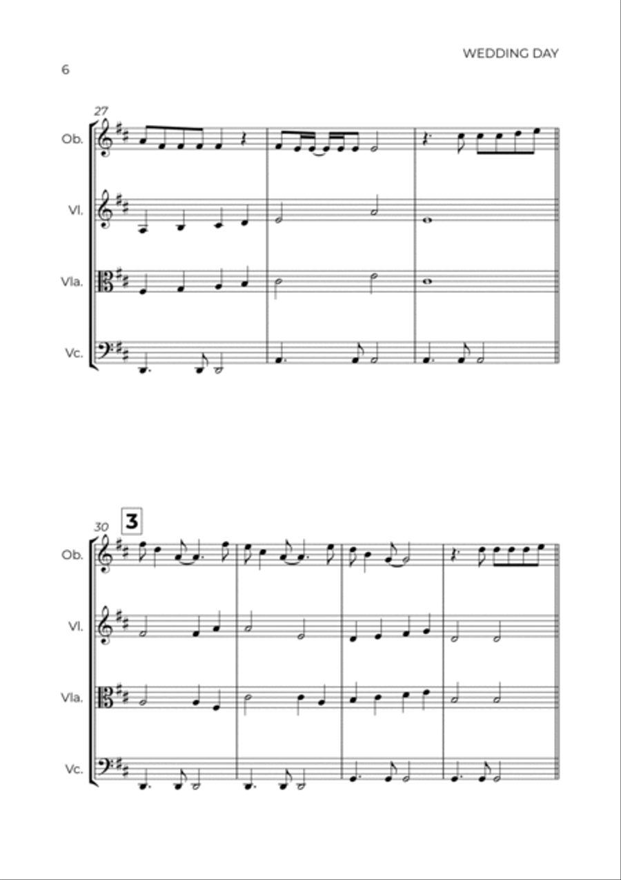Wedding Day Oboe scores gallery preview page 6