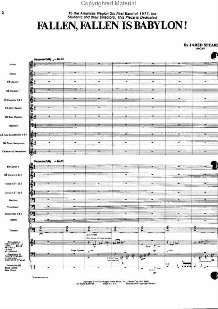 Fallen Fallen Is Babylon Concert Band scores gallery preview page 2