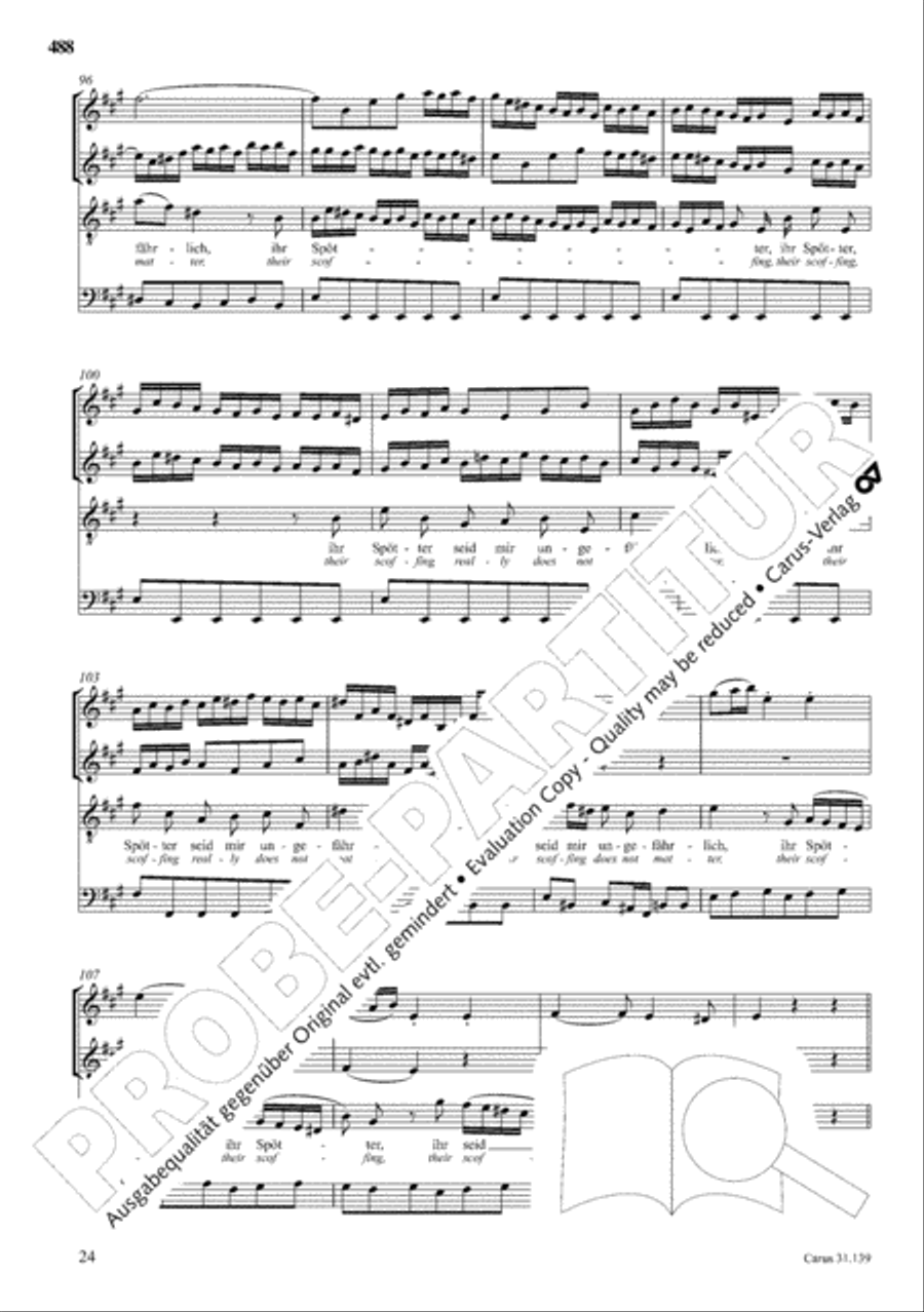 The Complete Sacred Vocal Works (Das geistliche Vokalwerk) Voice scores gallery preview page 489
