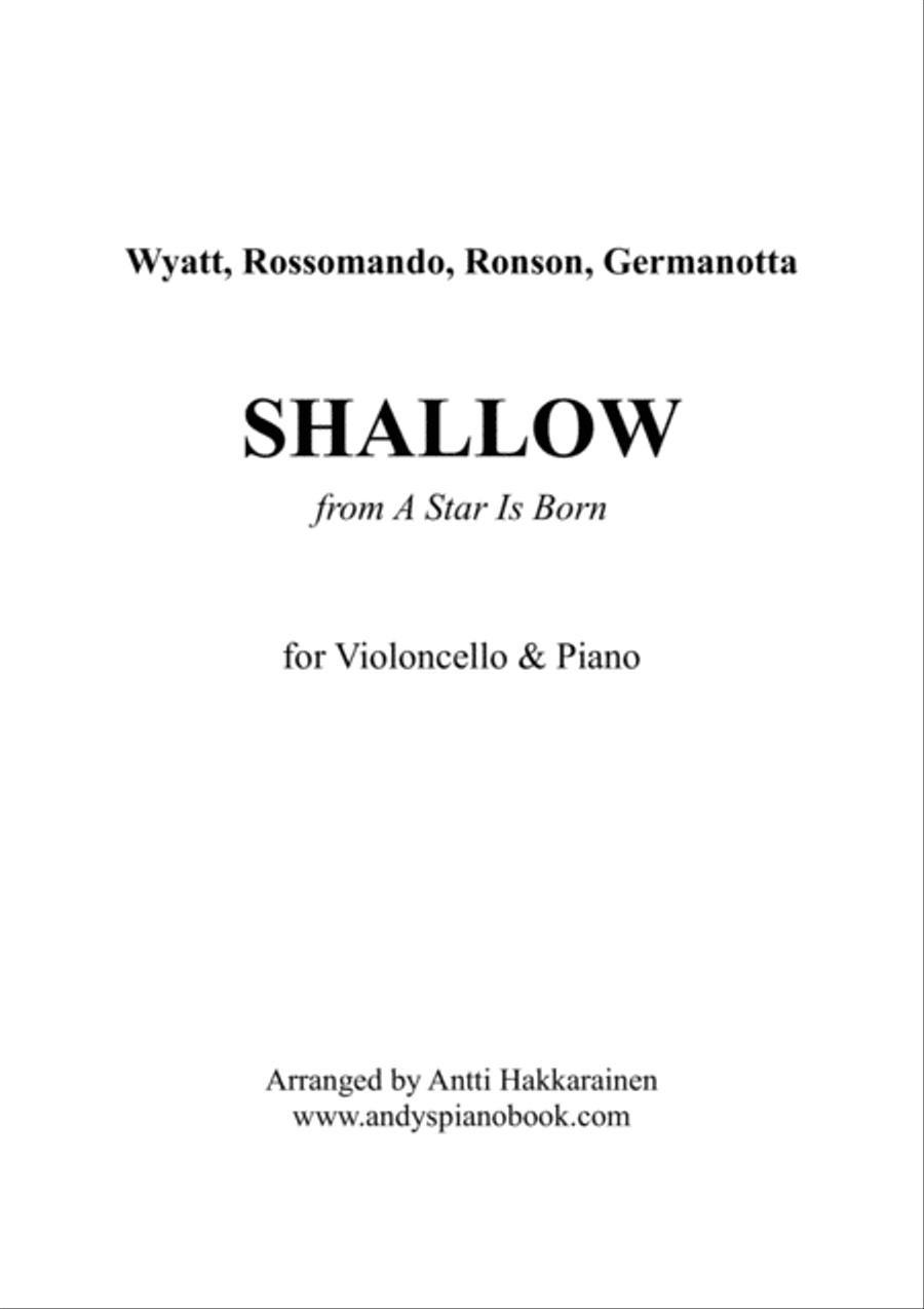 Shallow Piano scores gallery preview page 1