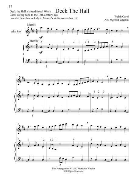 Christmas Duets for Alto Saxophone & Piano: 11 Traditional Carols image number null