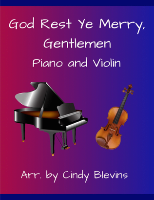 Book cover for God Rest Ye Merry, Gentlemen, for Piano and Violin