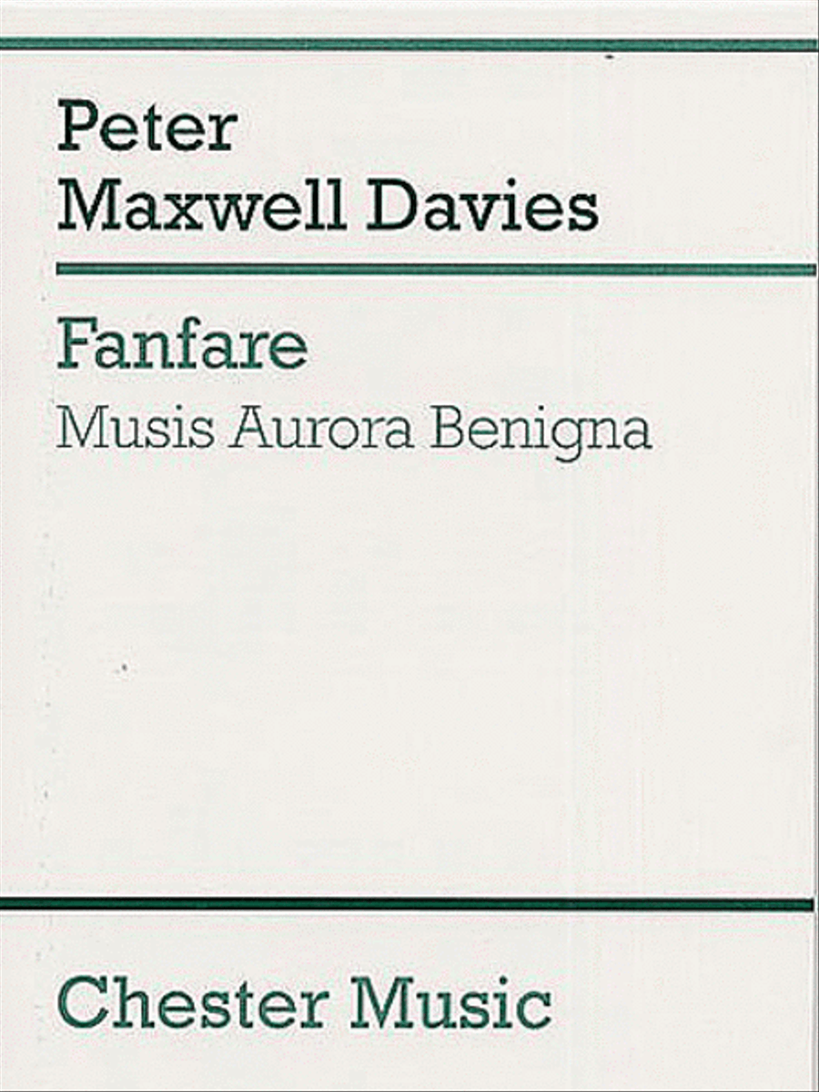 Peter Maxwell Davies: Fanfare Musis Aurora Benigna (Score) Brass Duet scores gallery preview page 1