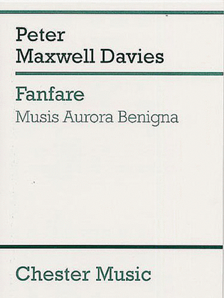 Peter Maxwell Davies: Fanfare Musis Aurora Benigna (Score)