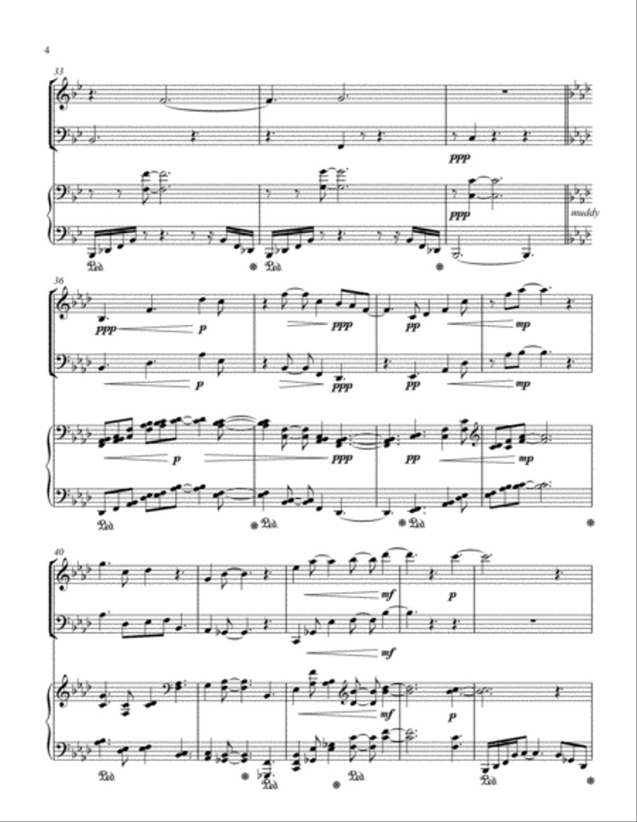 Oceanic Reflections Piano Trio scores gallery preview page 4