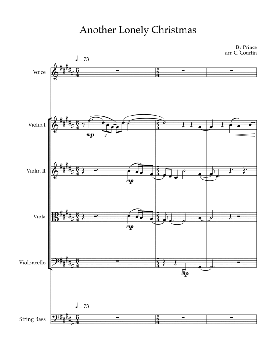Another Lonely Christmas Another Lonely Christmas Small Ensemble scores gallery preview page 1