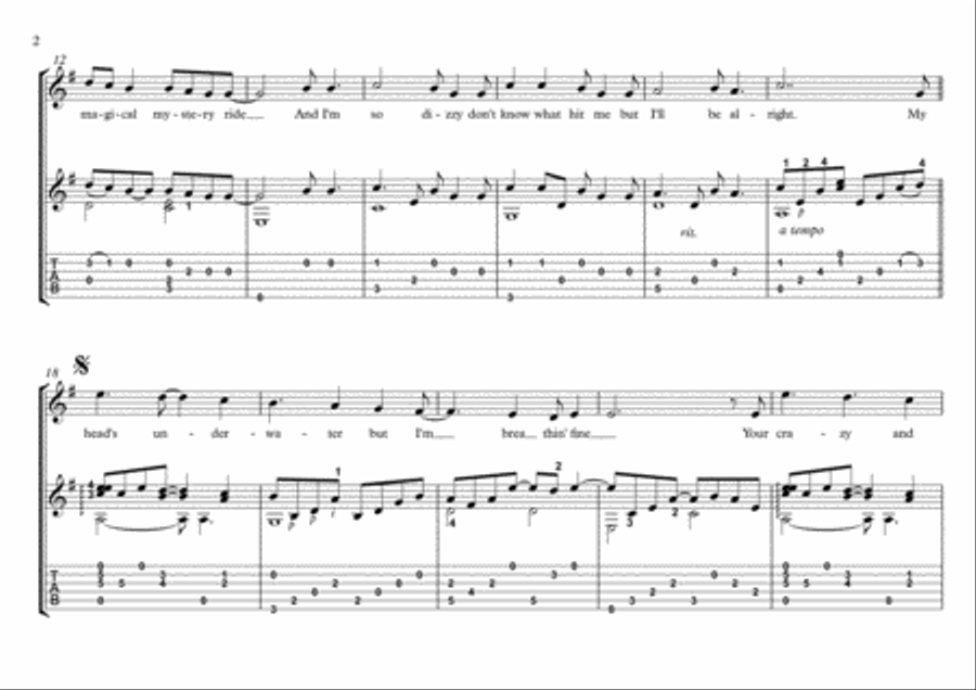 All Of Me Guitar Tablature scores gallery preview page 2