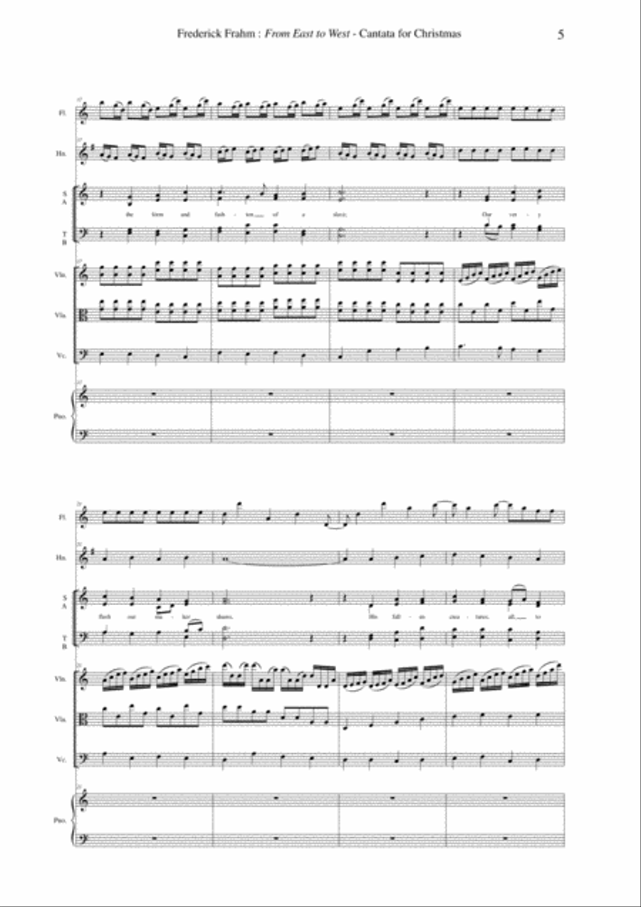 Frederick Frahm: From East to West, a cantata for Christmas for Soprano and Tenor soloists, SATB Ch 4-Part scores gallery preview page 5