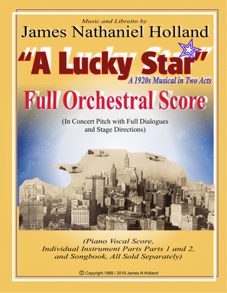 "A Lucky Star" A 1920s Musical, Full Orchestral Score image number null