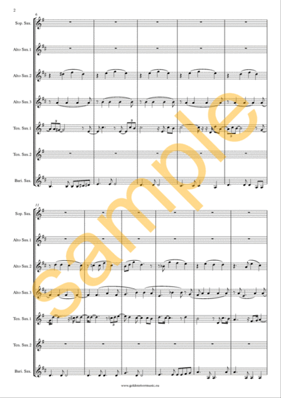 My Way - sax choir Saxophone scores gallery preview page 3