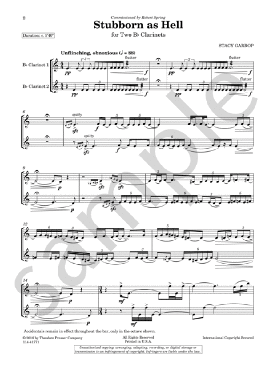 Stubborn As Hell Chamber Music scores gallery preview page 4