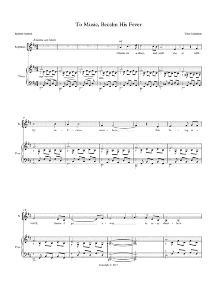 To Music, Becalm His Fever 4-Part scores gallery preview page 3