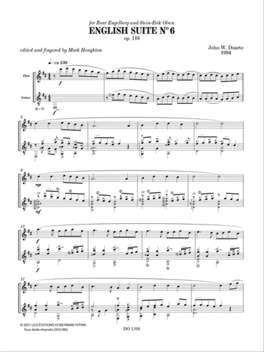English Suite No. 6, Op. 116 Flute scores gallery preview page 2
