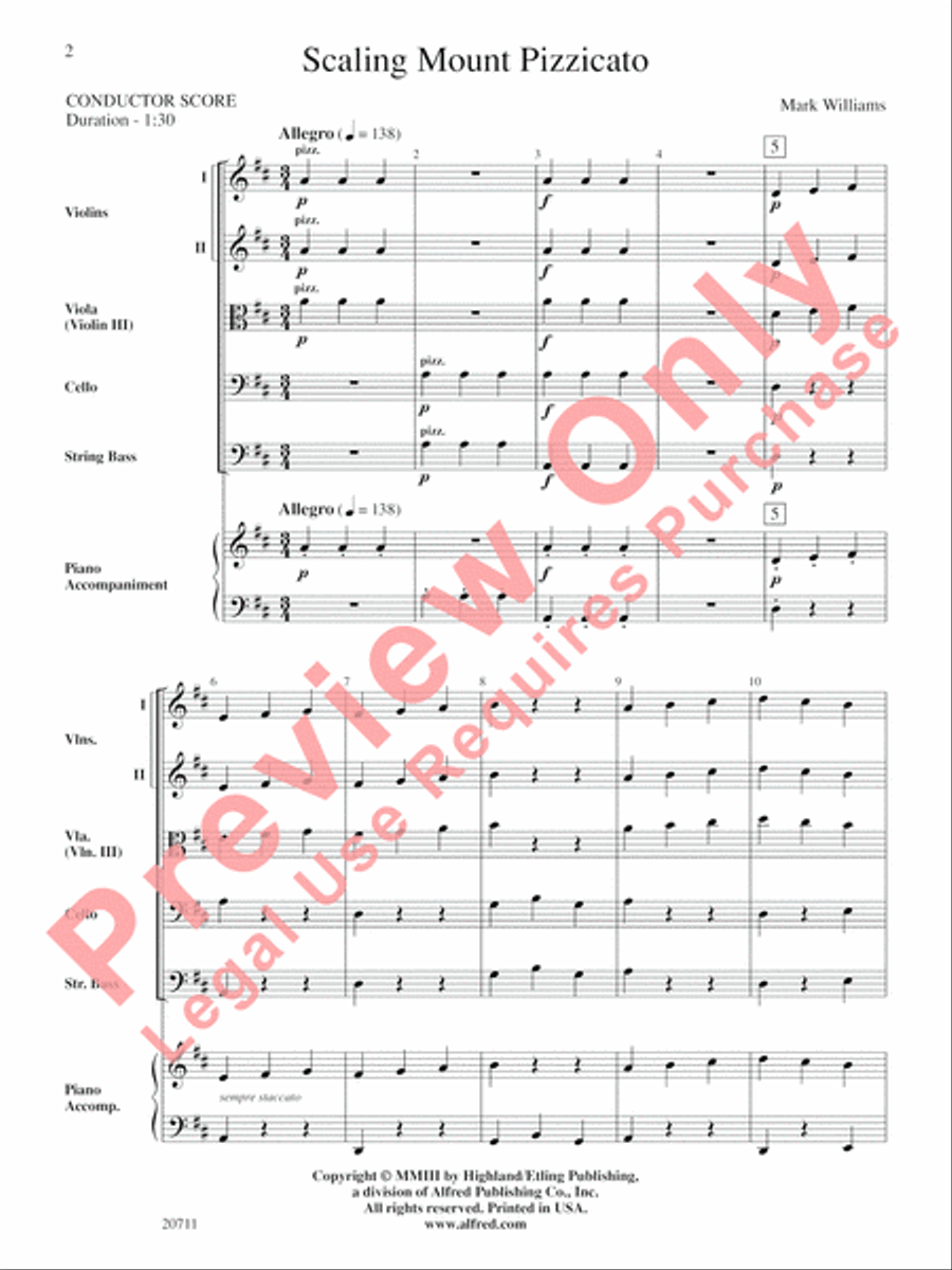 Scaling Mount Pizzicato String Orchestra scores gallery preview page 3