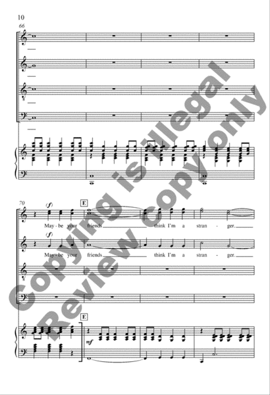 Maid of Constant Sorrow 4-Part scores gallery preview page 10