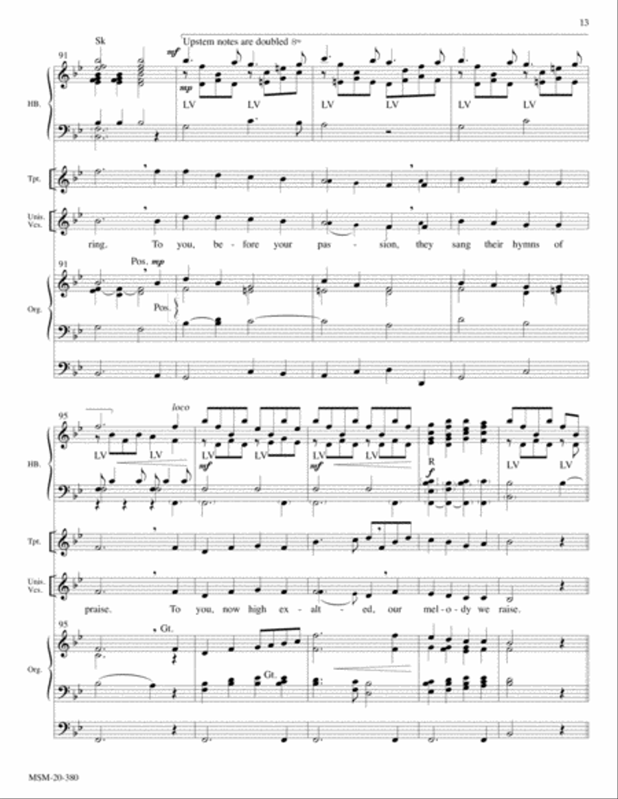 All Glory, Laud, and Honor Choir scores gallery preview page 7