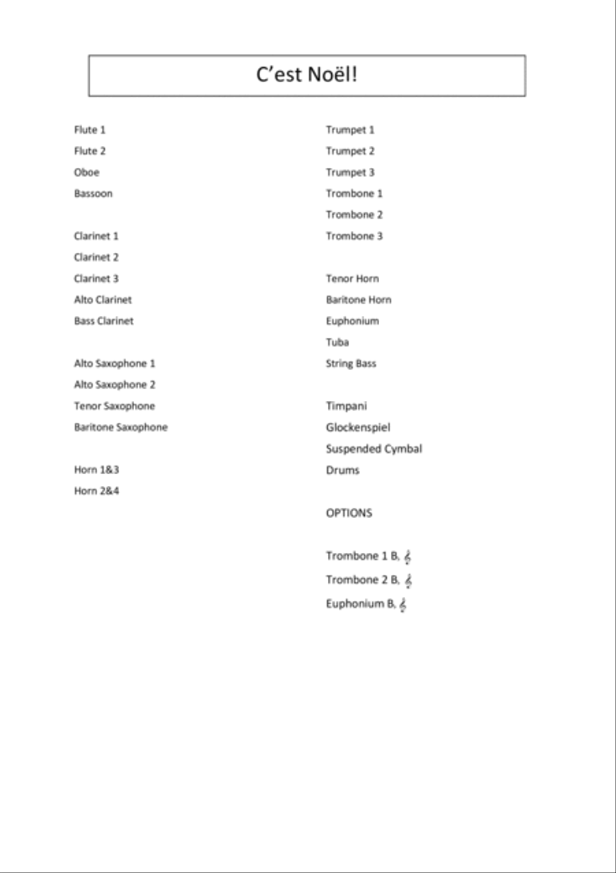 C'est Noël! Three French Carols Concert Band scores gallery preview page 2