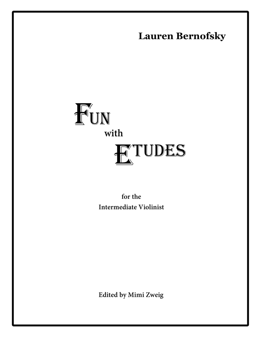 FUN WITH ETUDES for the Intermediate Violinist Violin Solo scores gallery preview page 1