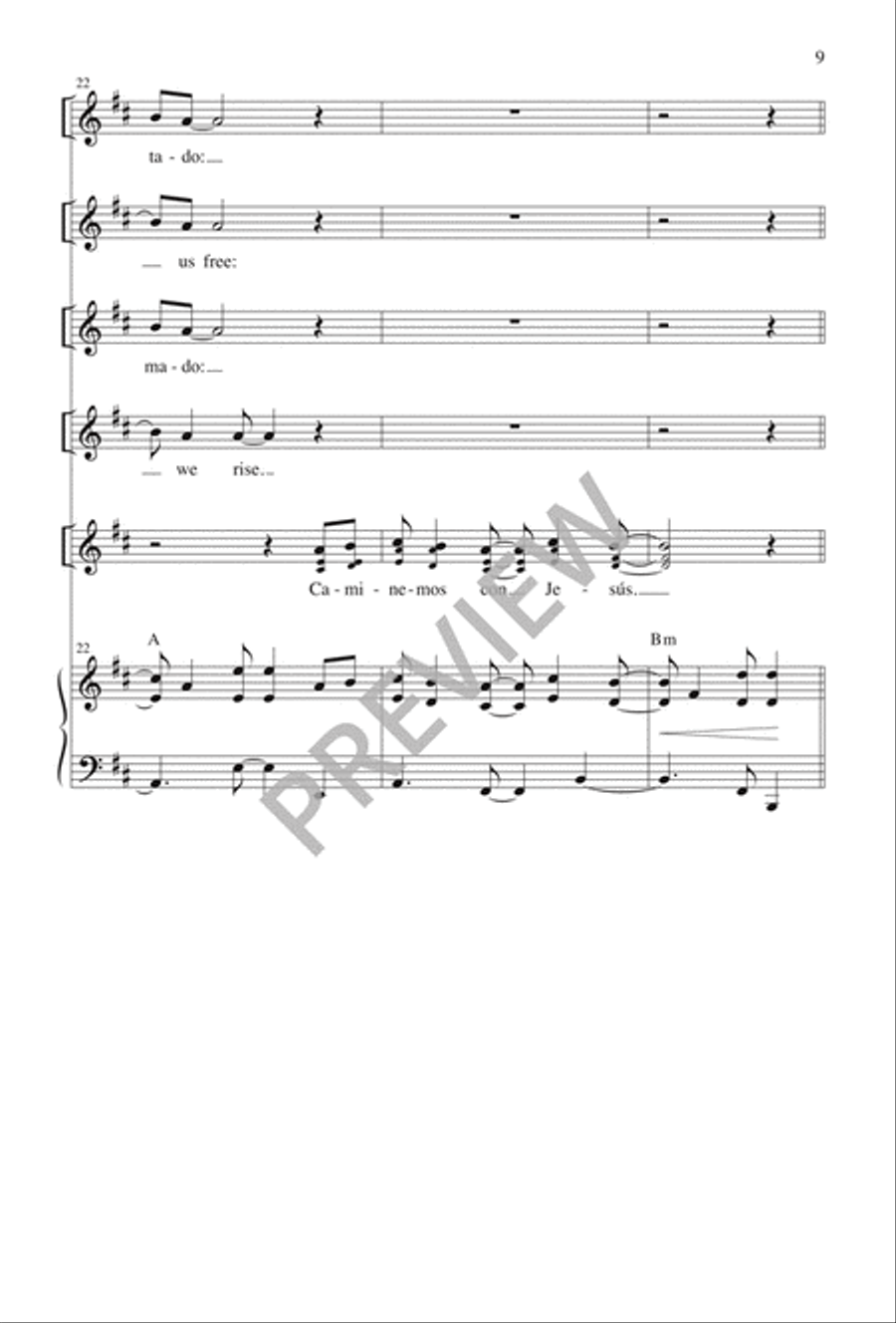 Caminemos con Jesús 3-Part scores gallery preview page 9