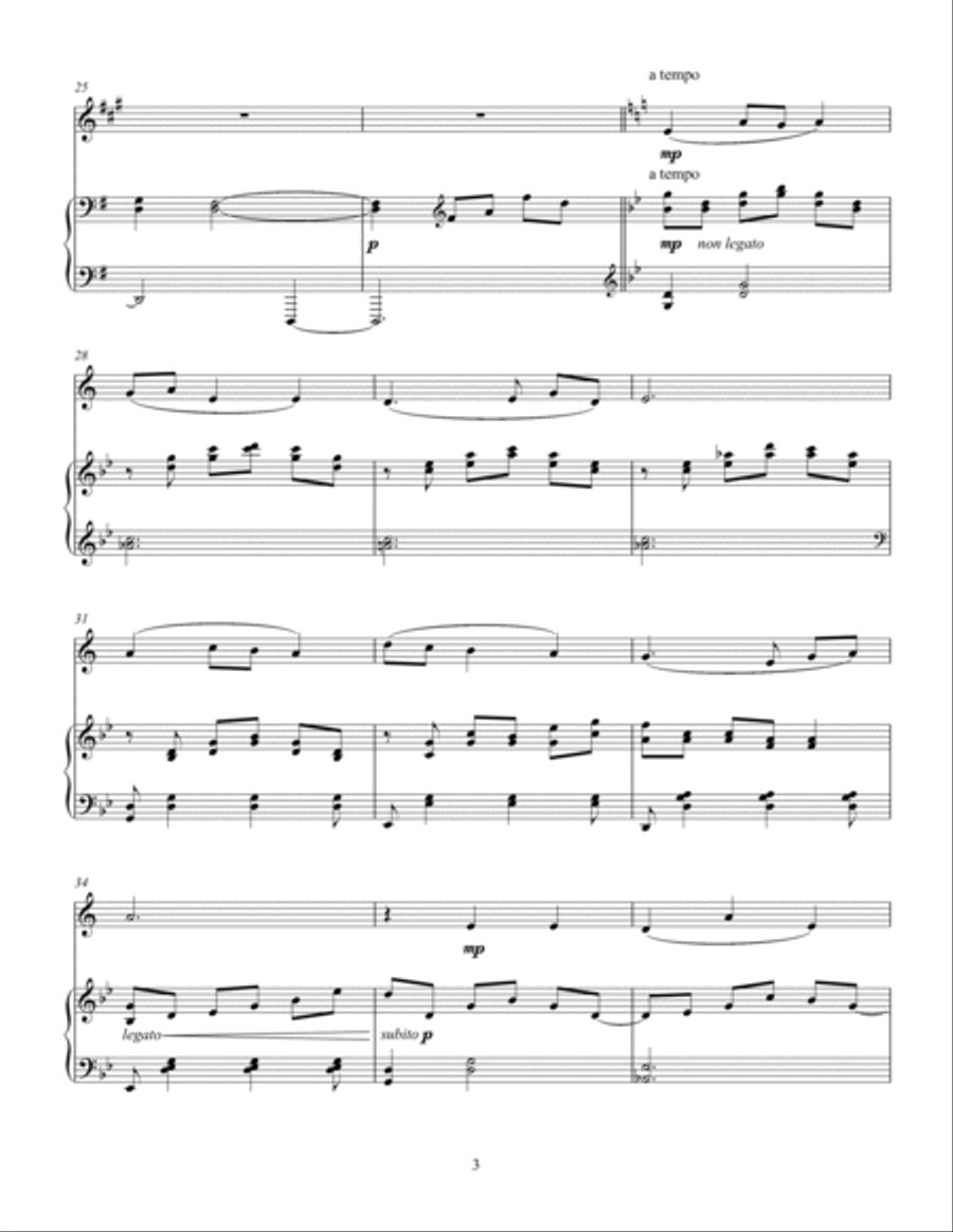 Korean Folk Song - Eommaya, Nunaya (Dear Mom, Dear Sister) Version 1 Clarinet Solo scores gallery preview page 3