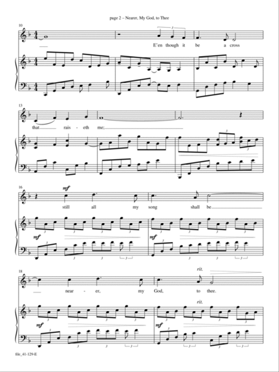Nearer, My God, to Thee Nearer, My God, to Thee Medium Voice scores gallery preview page 2