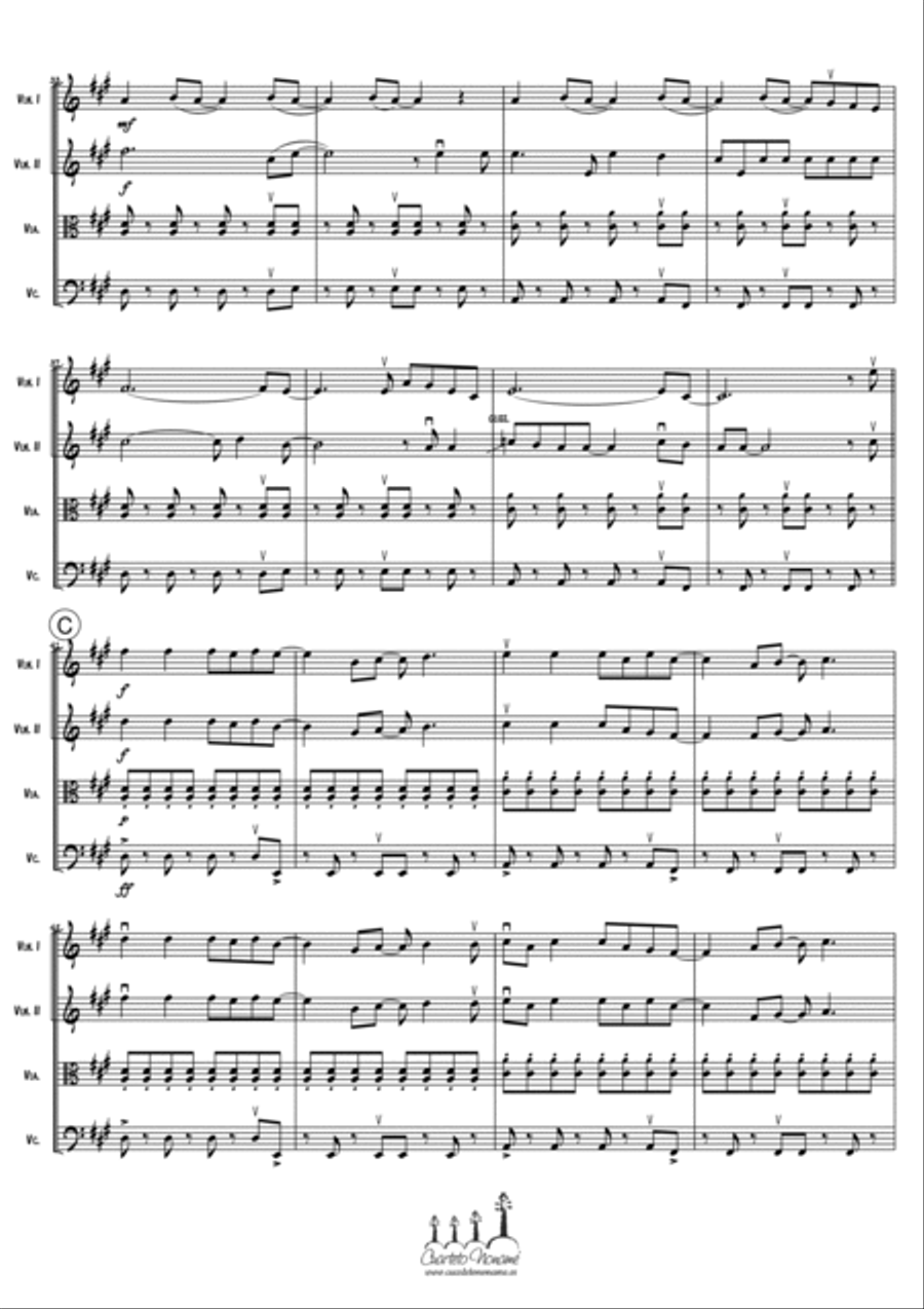Viva La Vida Viva La Vida String Quartet scores gallery preview page 6