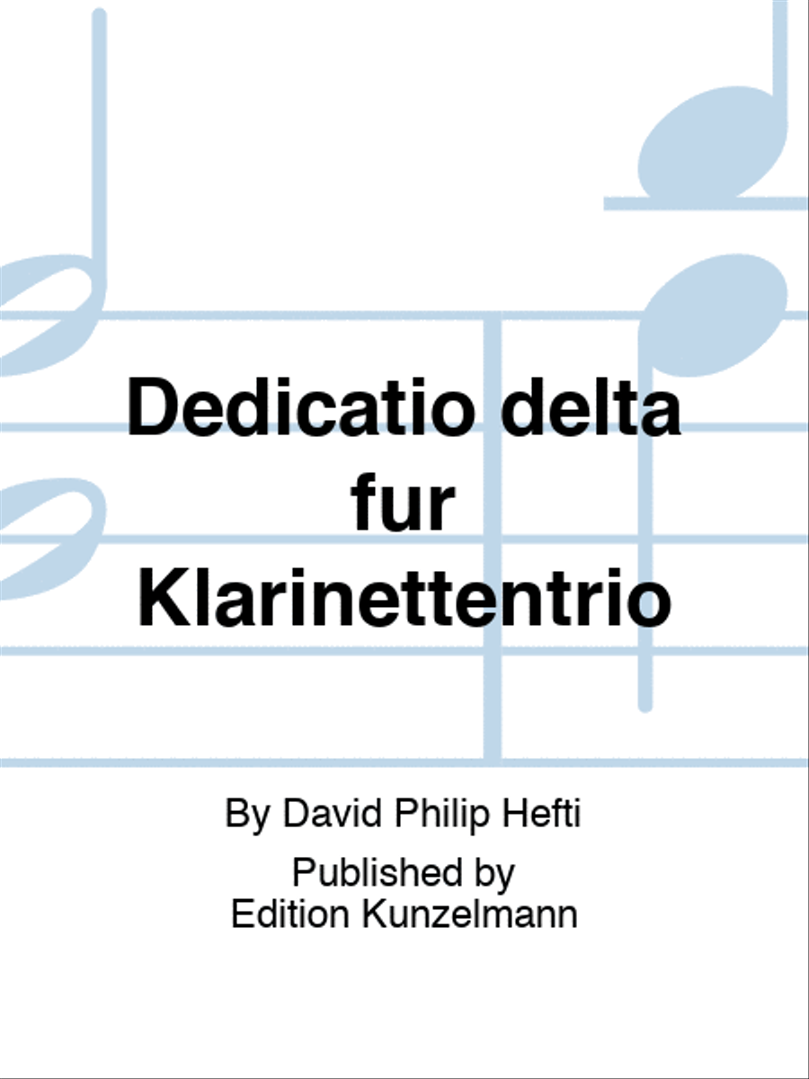 Dedicatio delta, Trio for clarinet, bassethorn ans bass clarinet Bass Clarinet scores gallery preview page 1