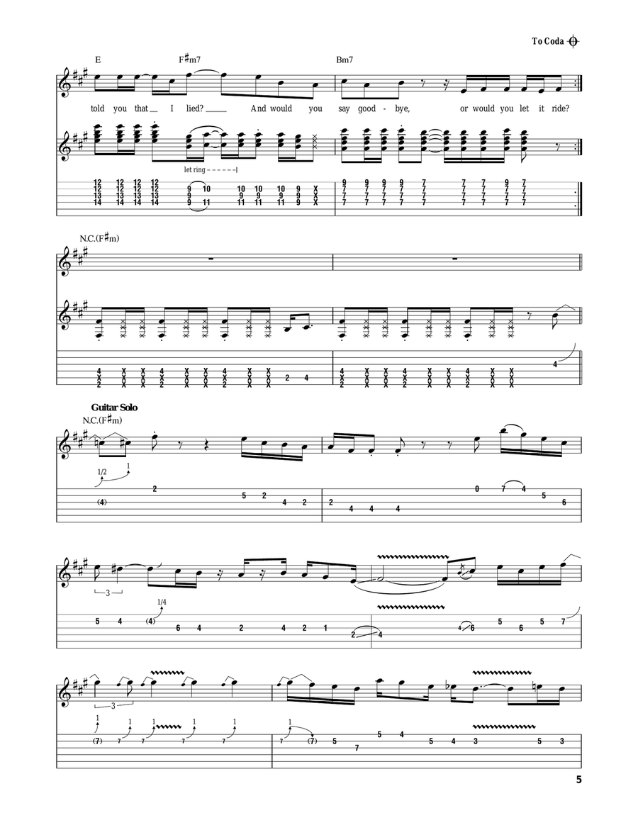 Let It Ride Acoustic Guitar scores gallery preview page 5