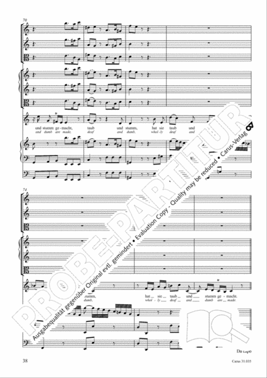 Soul and spirit are astounded (Geist und Seele wird verwirret) English Horn scores gallery preview page 39