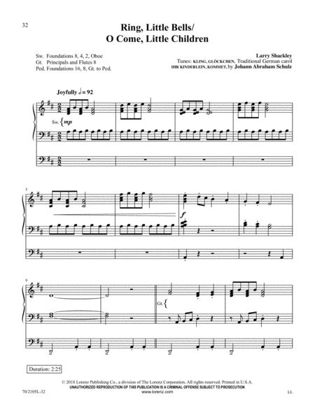 When Christ Was Born by Larry Shackley Organ Solo - Sheet Music
