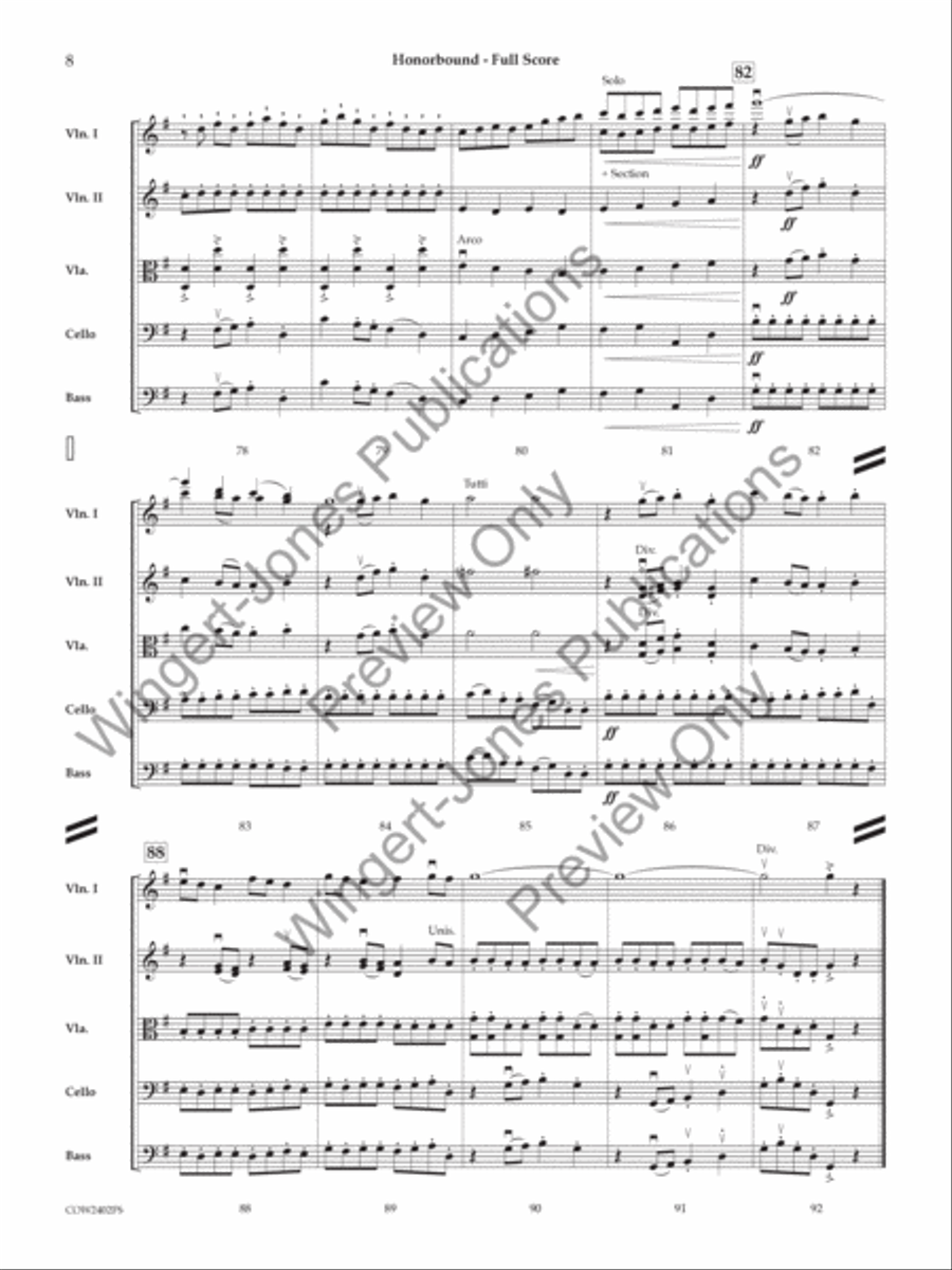 Honorbound String Orchestra scores gallery preview page 9