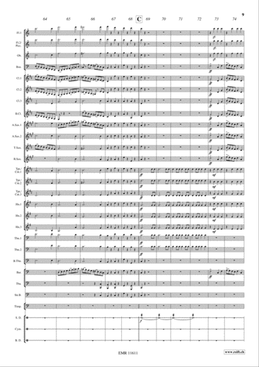 Marche Militaire Francaise Concert Band scores gallery preview page 10