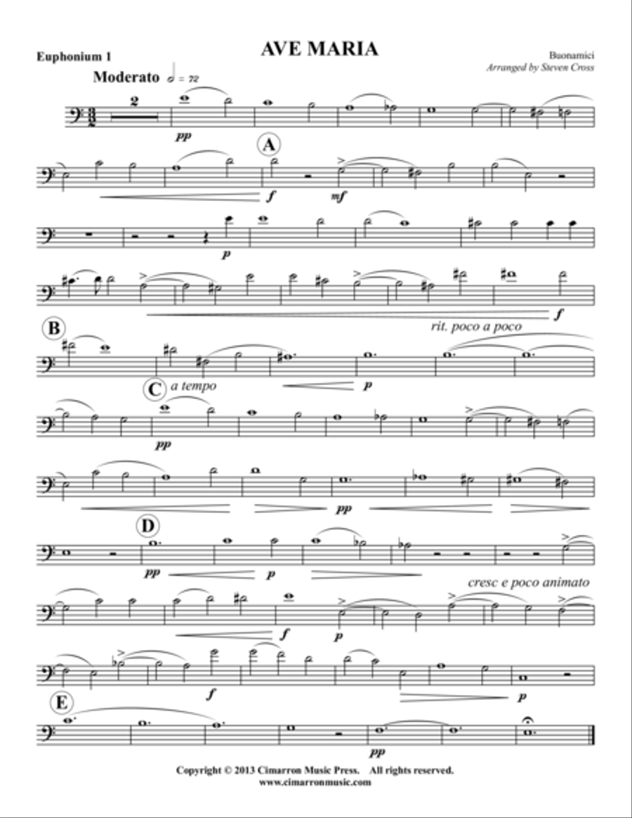 Ave Maria Ave Maria Tuba Quartet scores gallery preview page 3