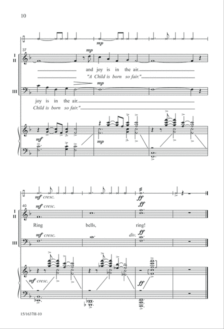 Irish Carol 3-Part scores gallery preview page 10