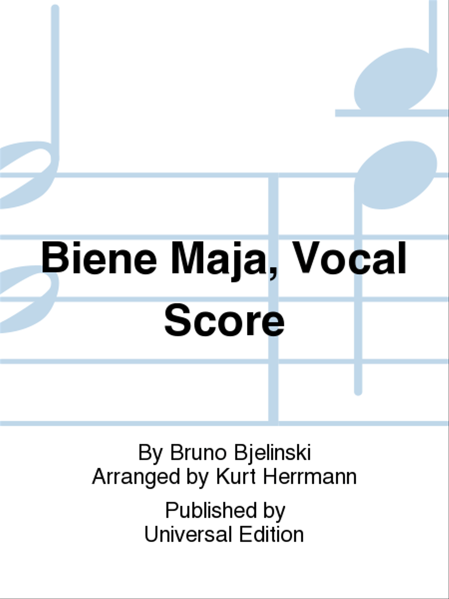 Biene Maja, Vocal Score by Bruno Bjelinski Voice - Sheet Music