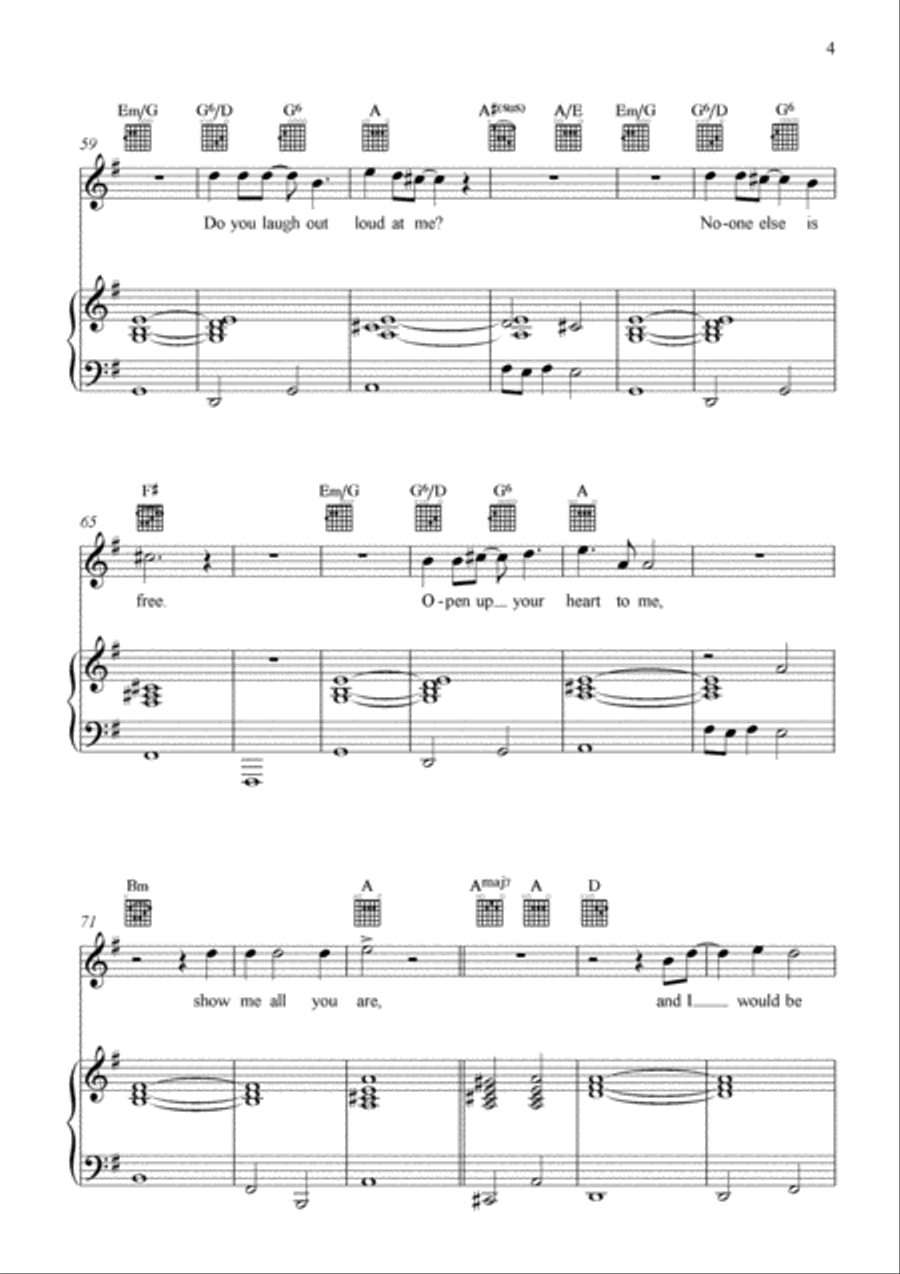 I Would Be Your Slave Piano, Vocal, Guitar scores gallery preview page 5