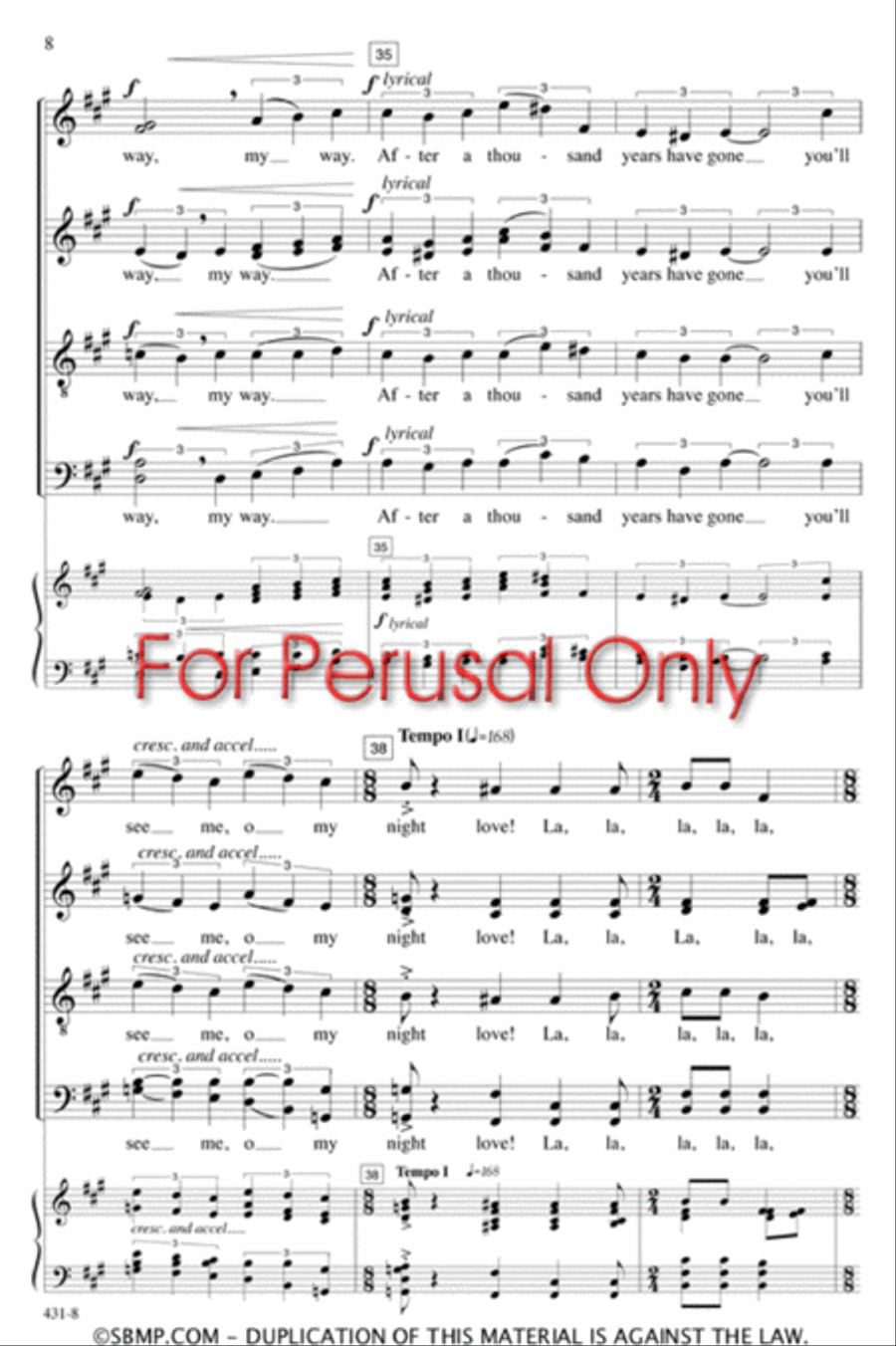 With a Lily in Your Hand - SATB Octavo 4-Part scores gallery preview page 7