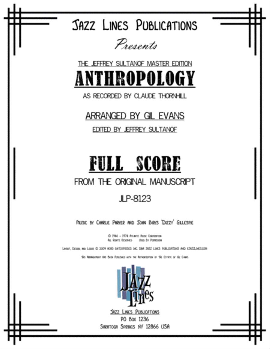 Anthropology Big Band scores gallery preview page 1