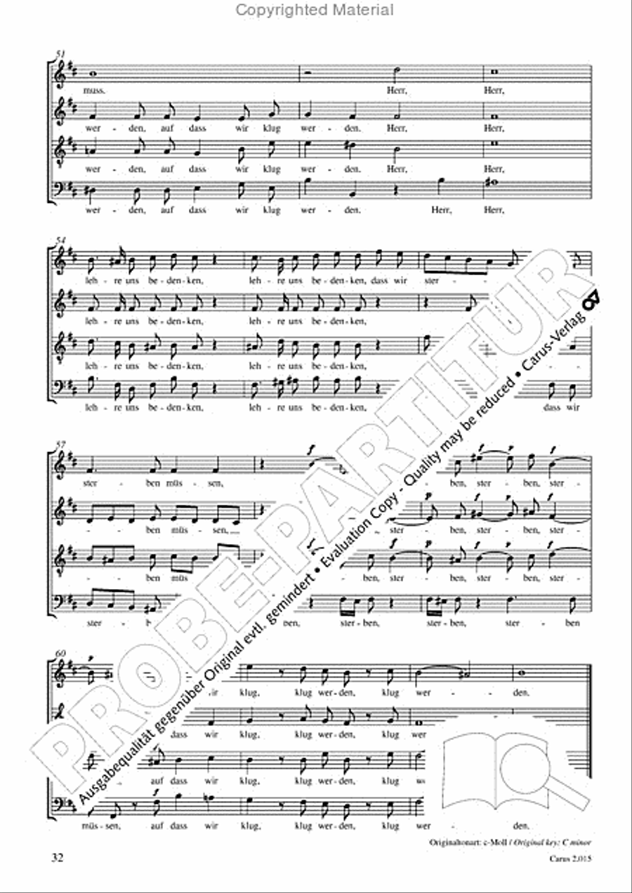 Carl Philipp Emanuel Bach & Gottfried August Homilius. Motets and Choruses Choir scores gallery preview page 34