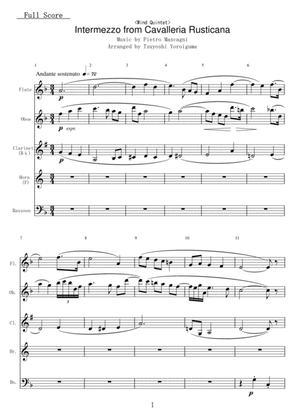<Wind Quintet> Intermezzo from Cavalleria Rusticana