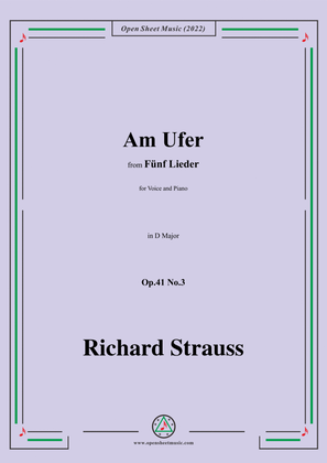 Richard Strauss-Am Ufer,in D Major,Op.41 No.3