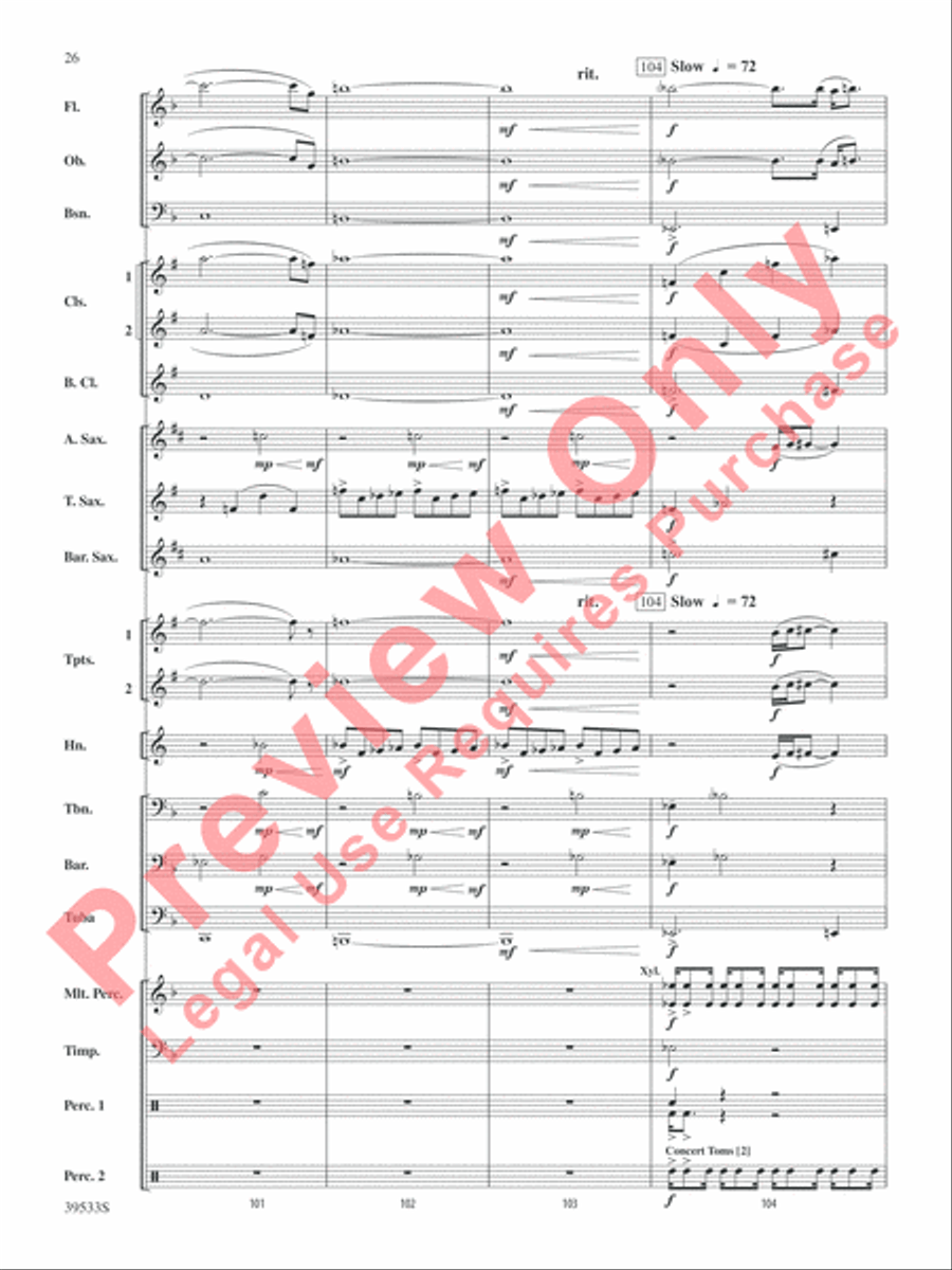 Dark Shadows (from the Original Motion Picture Soundtrack) Concert Band scores gallery preview page 27
