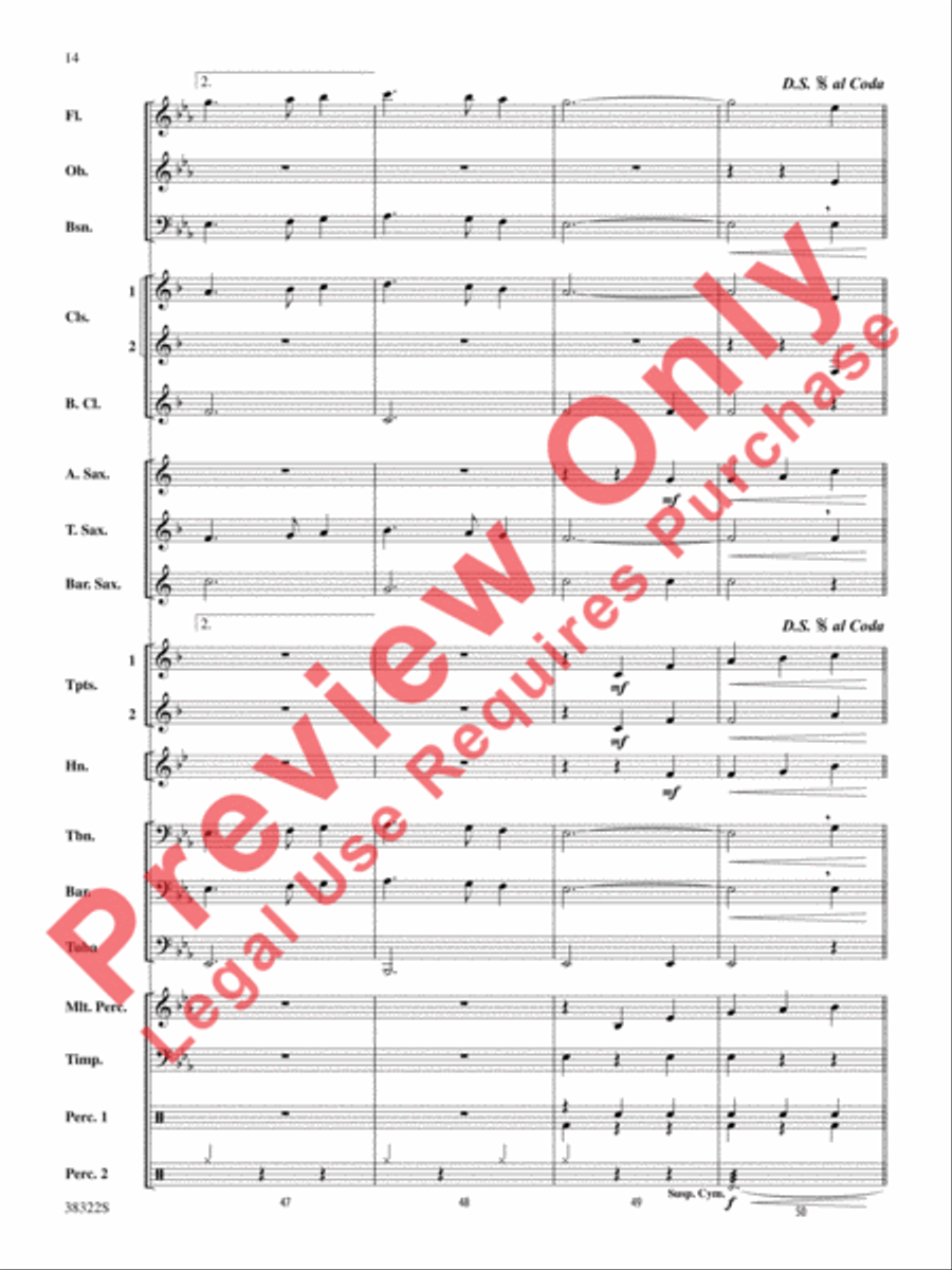 Gesu Bambino Concert Band scores gallery preview page 14