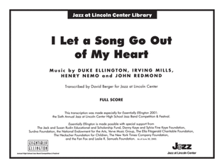 Book cover for I Let a Song Go Out of My Heart: Score